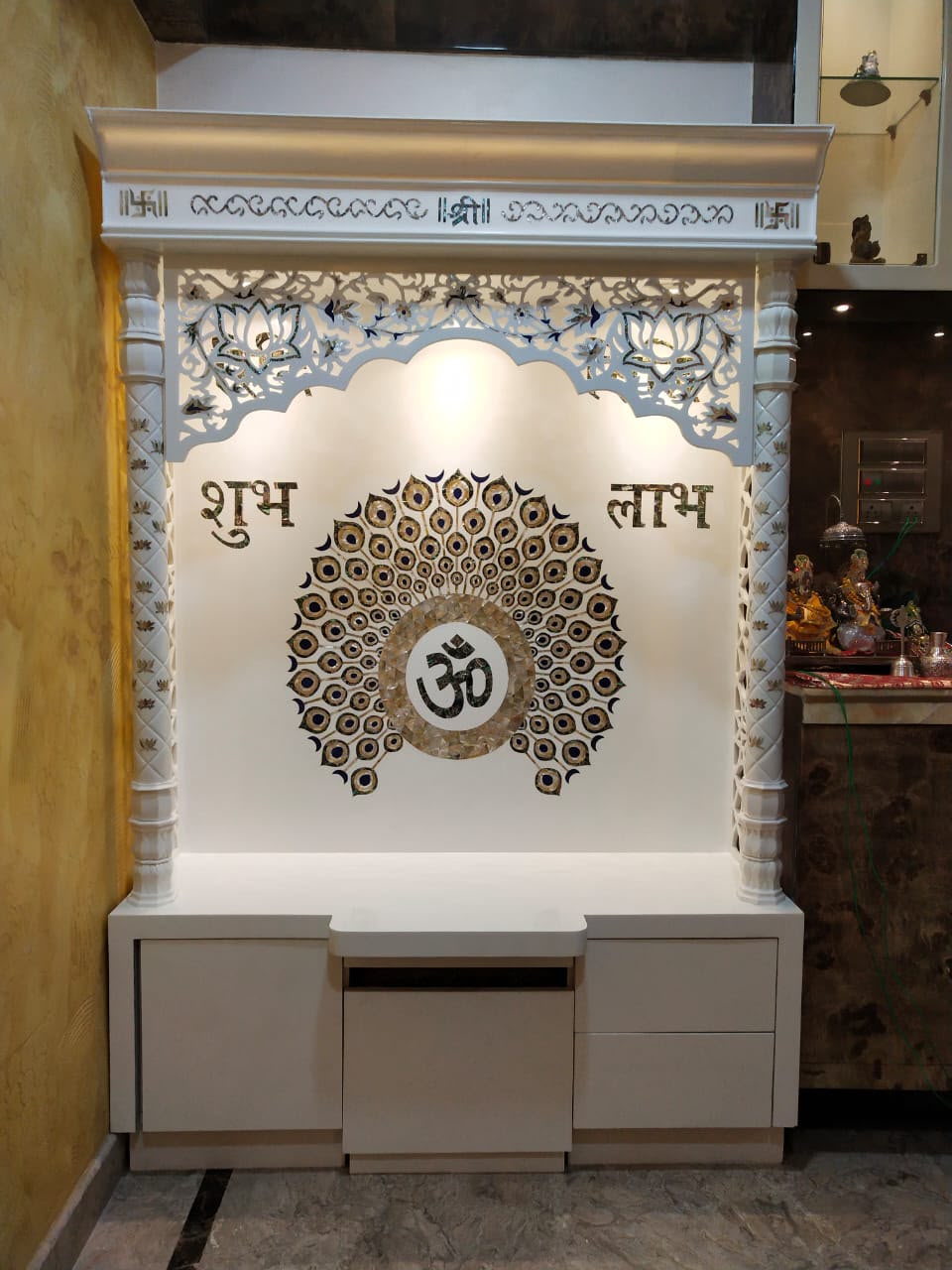 Custom corian temple design